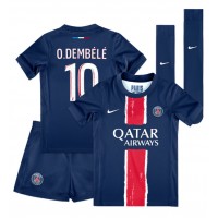 Stroje piłkarskie Paris Saint-Germain Ousmane Dembele #10 Koszulka Podstawowej dla dzieci 2024-25 Krótki Rękaw (+ szorty)